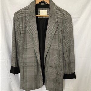A New Day Gray Plaid Blazer